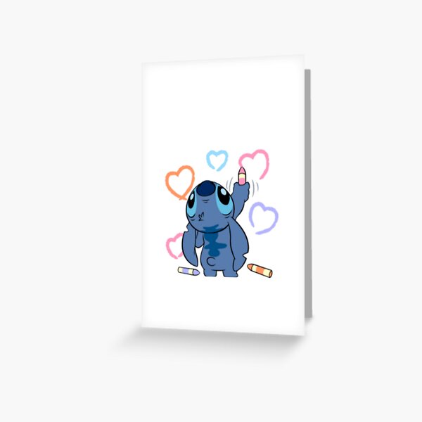 Stitch love Carte de vœux
