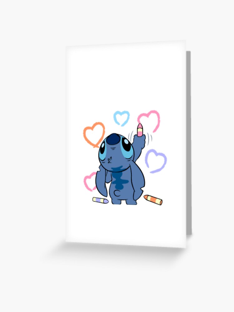 Stitch Love Greeting Card By Motherdaughter Redbubble