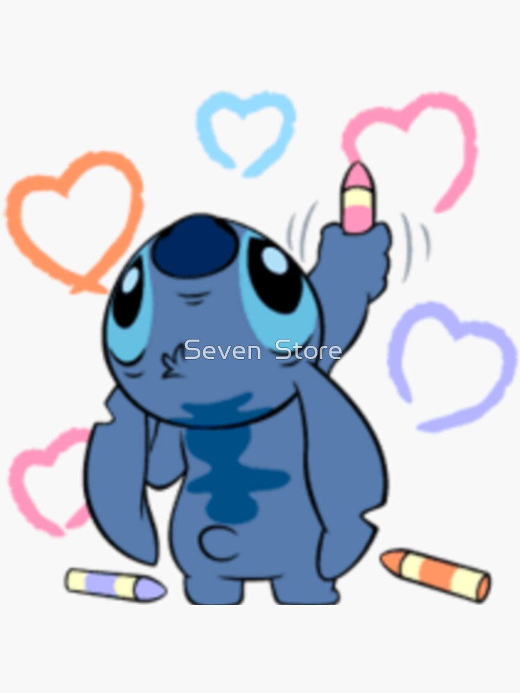 "Stitch love " Sticker for Sale by MOTHERDAUGHTER | Redbubble