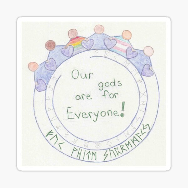 Item preview, Our Gods Are For Everyone designed and sold by Ælfbear Art.