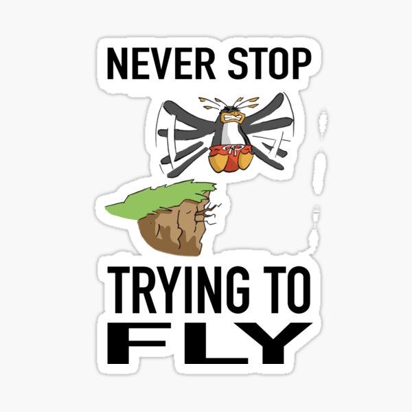 Flying Penguin Sticker