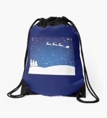 christmas eve Drawstring Bag