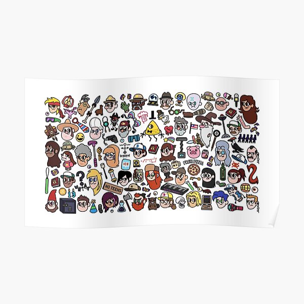 Gravity Falls Doodle Poster