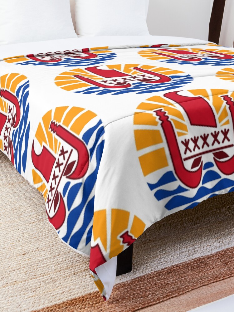 Alternate view of French Polynesia Coat of Arms Comforter