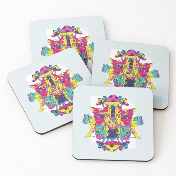 Item preview, Crazy Colours psychedelic trippy Cats designed and sold by FFelder.