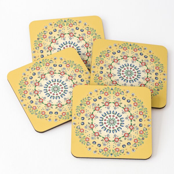 Item preview, Kashubian Folk - mandala 1 (yellow background) designed and sold by FK-UK.