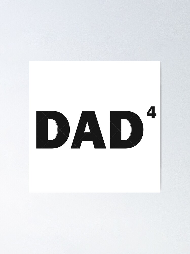 Thumbnail 1 von 3, Poster, Dad 4 Cubed Means I Have Four Kids designt und verkauft von Rodding.