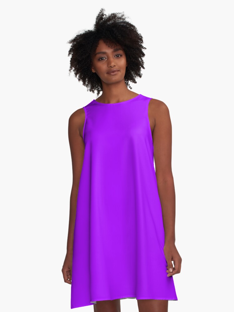 purple neon dress