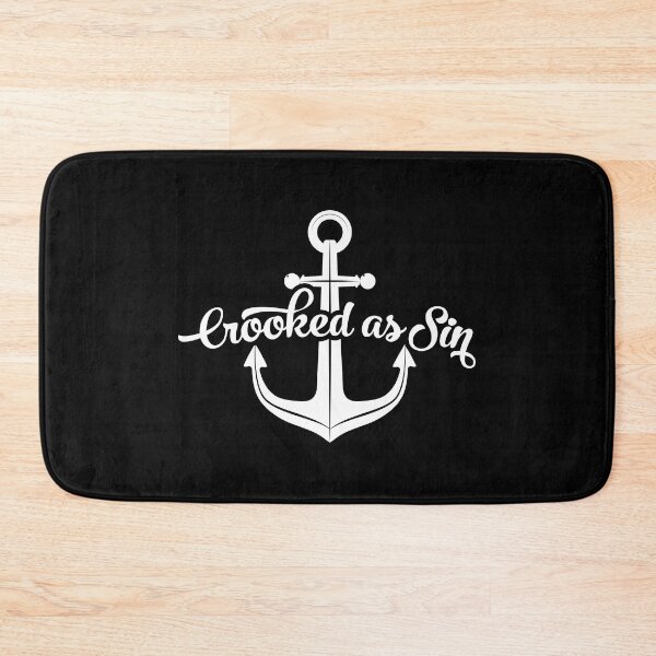 Item preview, Crooked as Sin w/ Anchor || Newfoundland and Labrador || Gifts || Souvenirs || Clothing designed and sold by SaltWaterOre.
