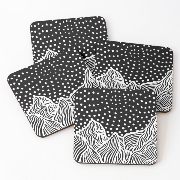 Item preview, Rectangular Mountain Design White designed and sold by mads-drawing.