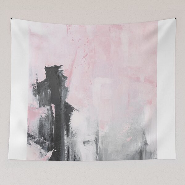 Item preview, pink gray black abstract designed and sold by ElaSzczepaniak.