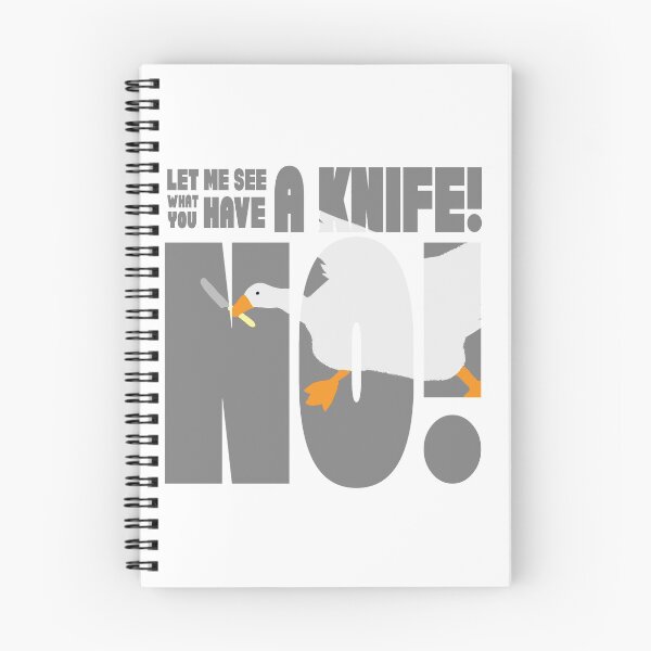 Item preview, Mischievous goose with a knife designed and sold by badgerinafez.