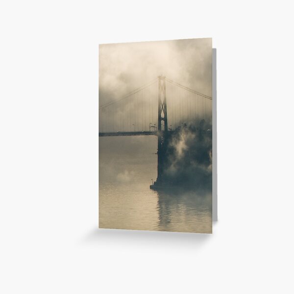 Lions Gate Bridge in Fog Greeting Card