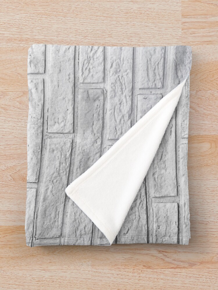"White Exposed Brick Wall " Throw Blanket by ArtistPride Redbubble