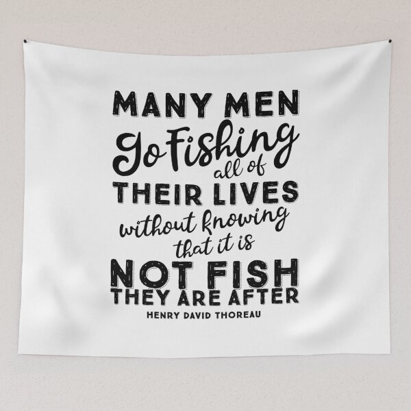 Item preview, Fishing Quote by Henry David Thoreau designed and sold by blueskiesforme.