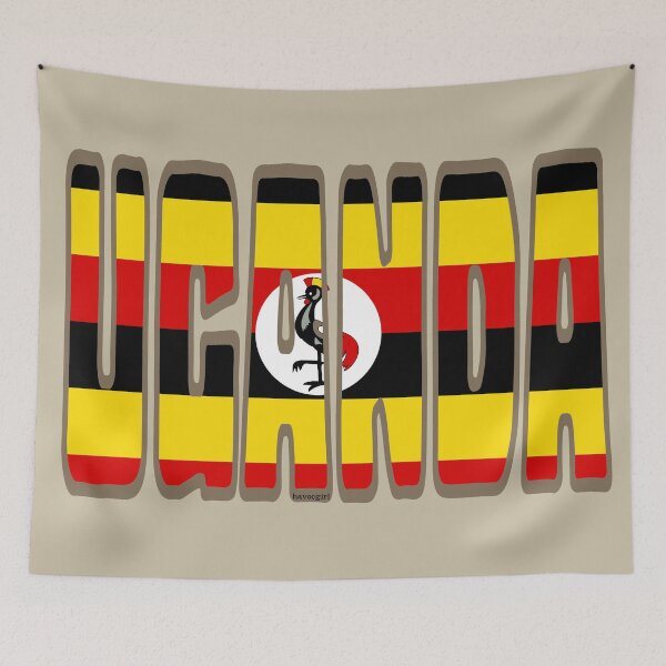Item preview, Uganda Font with Ugandan Flag designed and sold by Havocgirl.