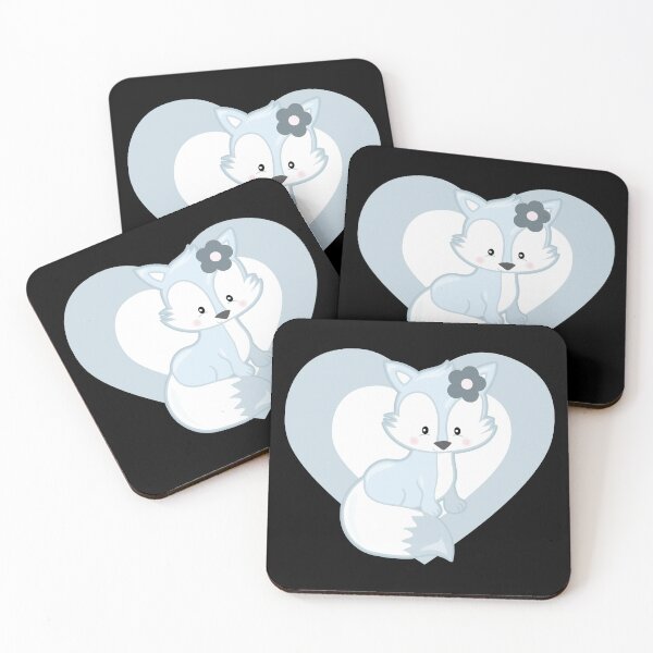 Item preview, Cute White fox Heart for Fox Lovers designed and sold by eternallygifted.