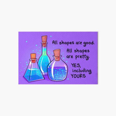 Item preview, "All Shapes Are Pretty. YES, Including YOURS" Body Positive Potion Bottles designed and sold by thelatestkate.