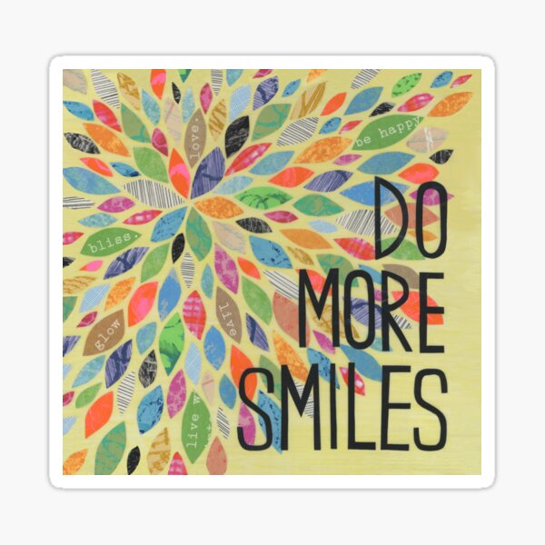 Do More Smiles Sticker