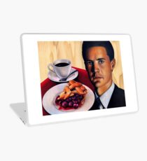 Twin Peaks -- Agent Cooper with a Damn Good Cup of Coffee and A Slice of Cherry Pie Laptop Skin