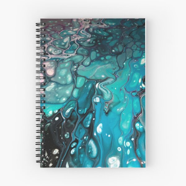 Item preview, Aqua, verde azulado, plateado, morado y blanco sobre fondo negro designed and sold by LorieKGraphics.