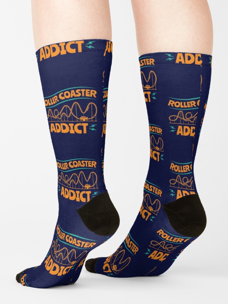 "Roller Coaster Addict" Socks for Sale by jaygo Redbubble