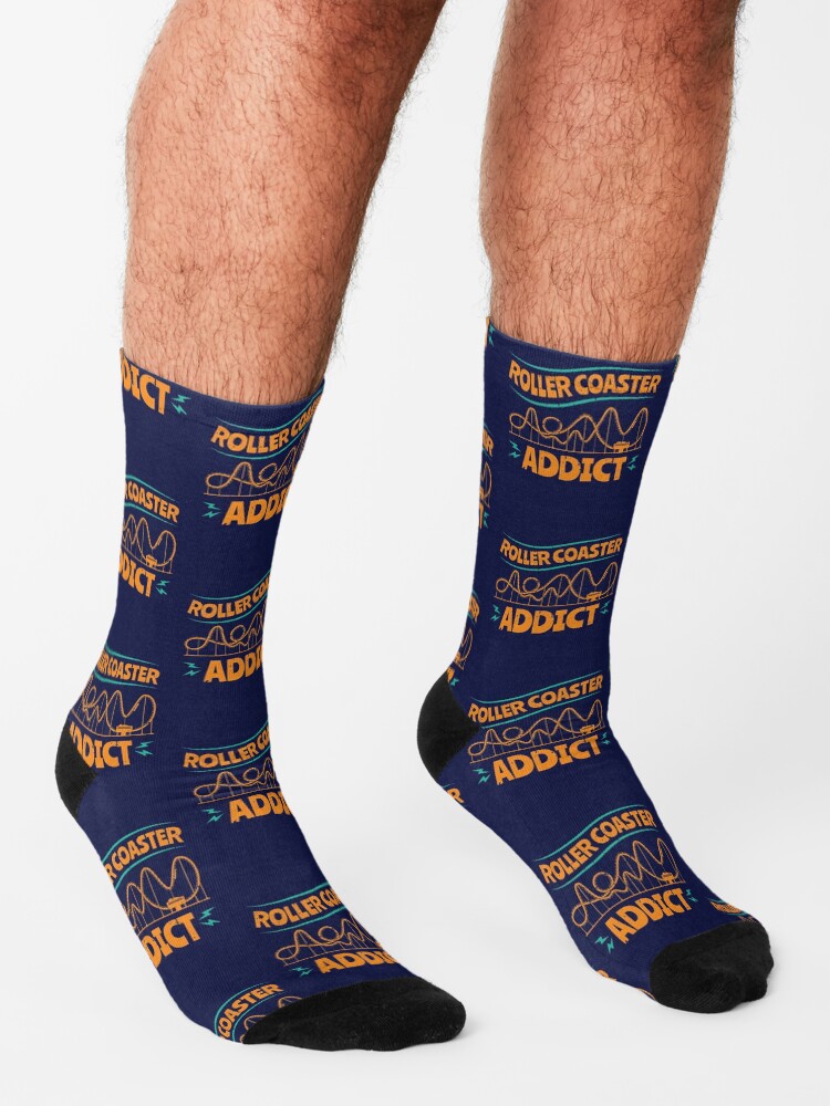 "Roller Coaster Addict" Socks for Sale by jaygo Redbubble