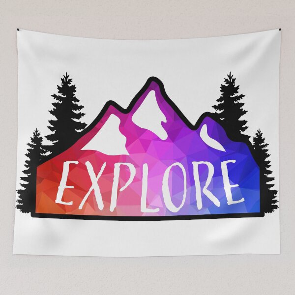 Item preview, Geometric Colorful Mountain Explore designed and sold by KlehmInTime.