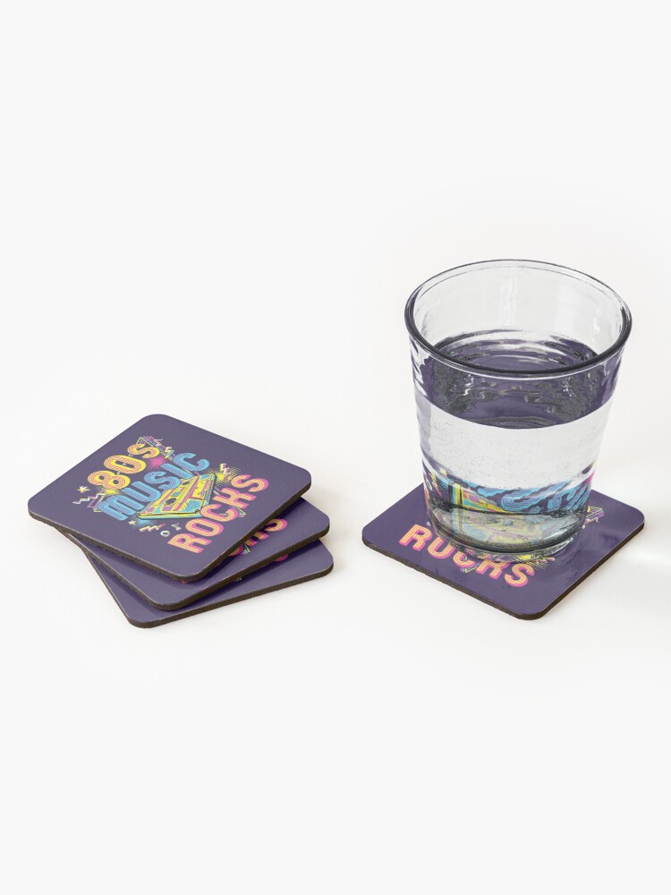 Thumbnail 2 of 5, Coasters (Set of 4), 80s Music Rocks designed and sold by jaygo.