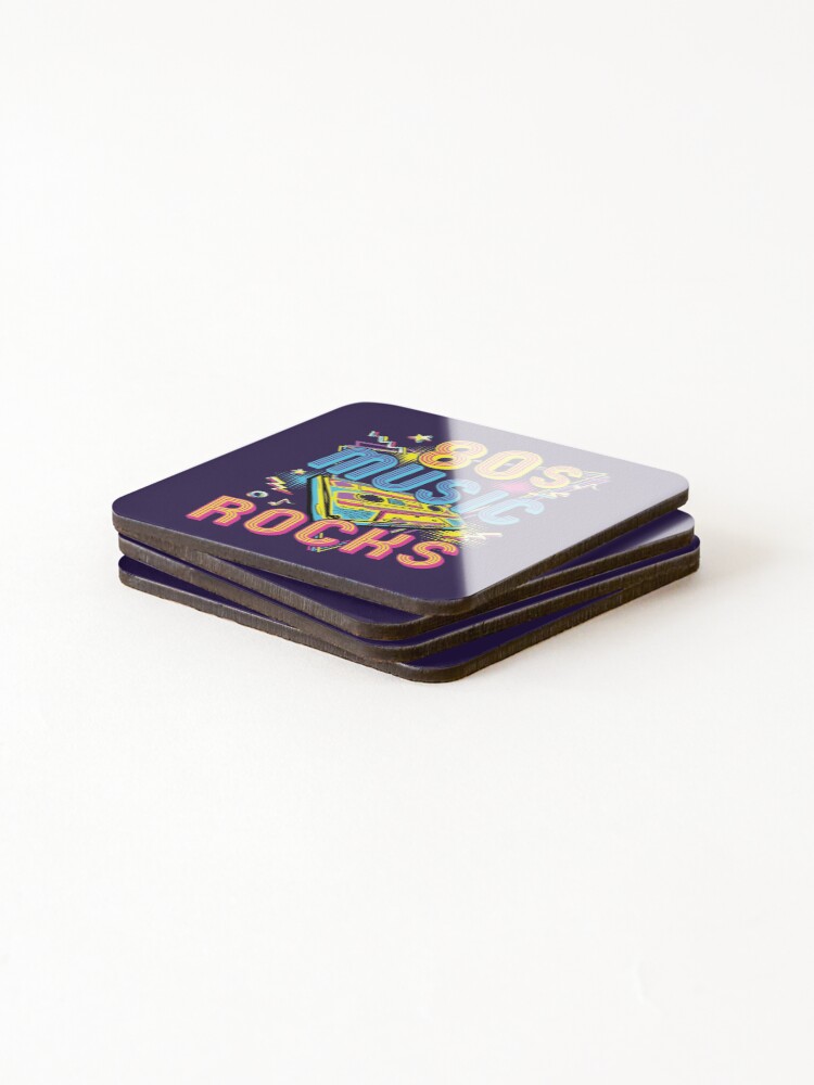 Thumbnail 4 of 5, Coasters (Set of 4), 80s Music Rocks designed and sold by jaygo.