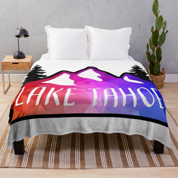 Item preview, Geometric Colorful Mountain Lake Tahoe designed and sold by KlehmInTime.