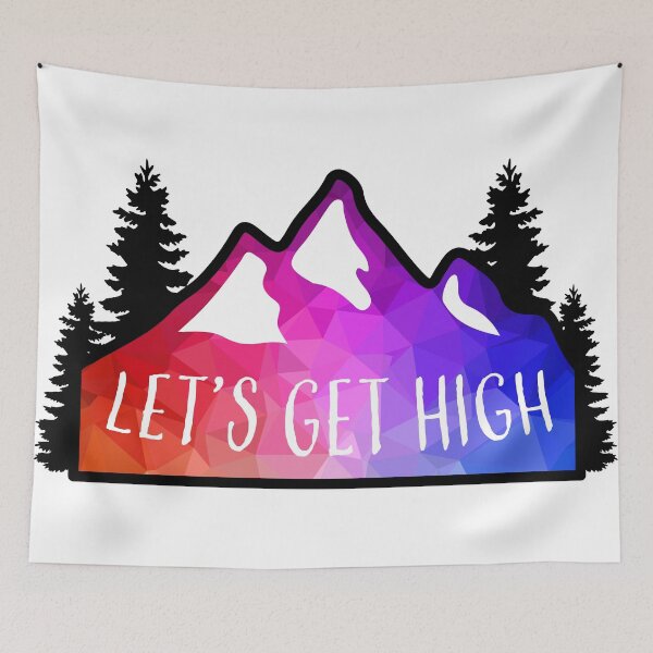 Item preview, Geometric Colorful Mountain Let's Get High designed and sold by KlehmInTime.