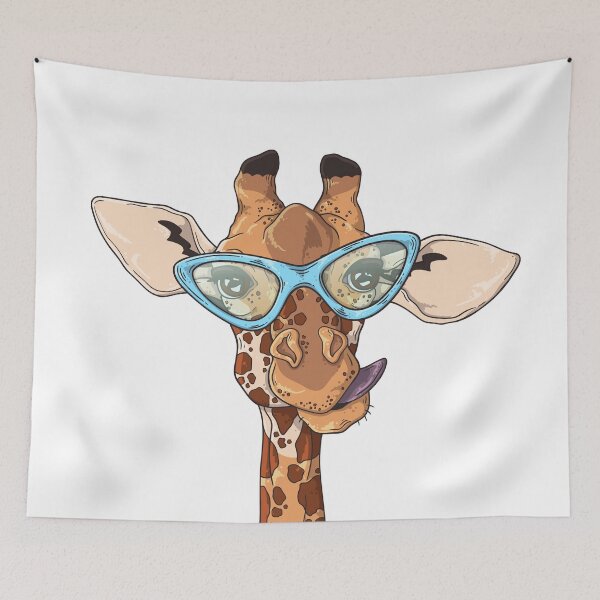 Item preview, Cute Giraffe With Cool Blue Sunglasses designed and sold by amos20111.