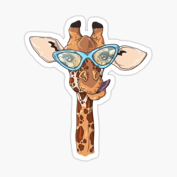 Item preview, Cute Giraffe With Cool Blue Sunglasses designed and sold by amos20111.
