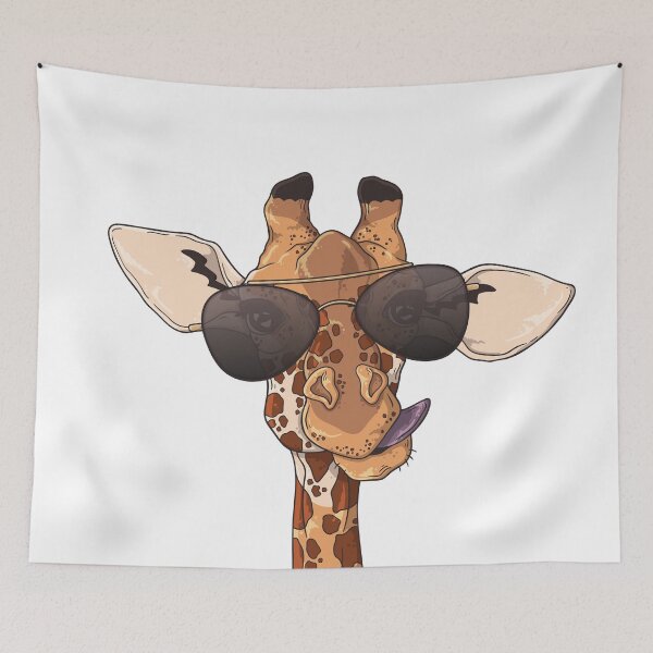 Item preview, Cute Giraffe With Cool Black Sunglasses designed and sold by amos20111.