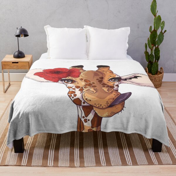 Item preview, Cute Giraffe With Red Poppy Flower designed and sold by amos20111.
