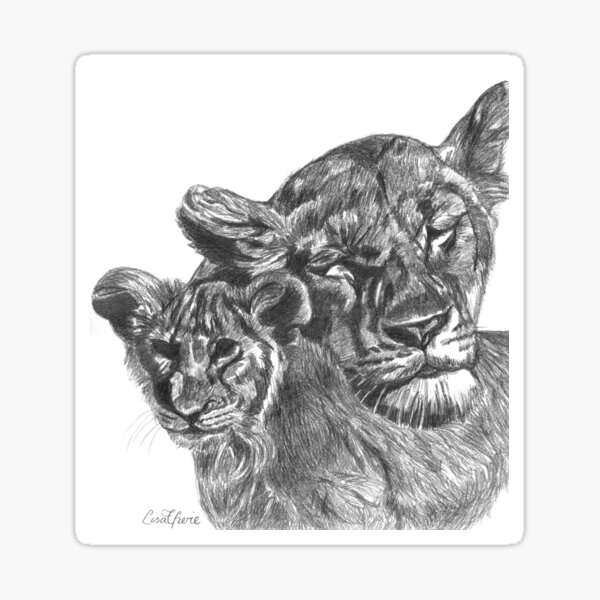 Stickers Sur Le Theme Maman Et B C3 b C3 Lion Redbubble