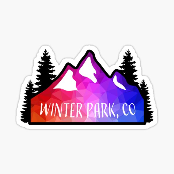 Artikel-Vorschau von Geometrischer bunter Gebirgswinter-Park, Colorado, designt und verkauft von KlehmInTime.