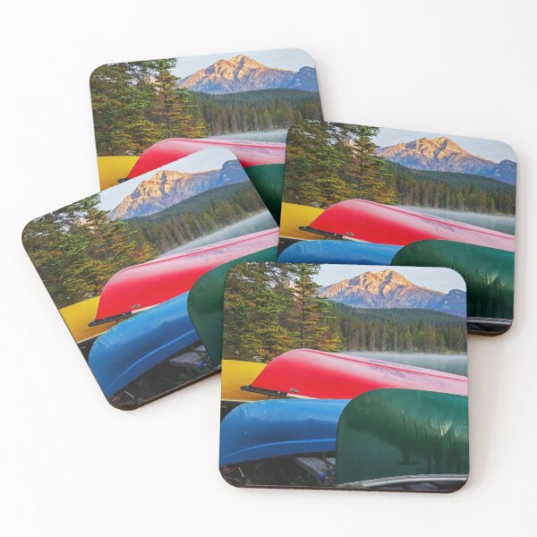 Item preview, Canoes on Cavell Lake Jasper National Park Alberta Canada Pyramid Mountain designed and sold by WayneOxfordPh.