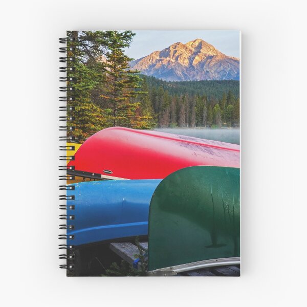 Item preview, Canoes on Cavell Lake Jasper National Park Alberta Canada Pyramid Mountain designed and sold by WayneOxfordPh.
