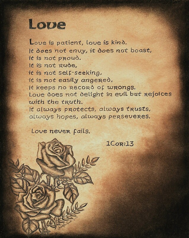 ""Love is" Bible verse 1Cor:13" by iLovePencils | Redbubble
