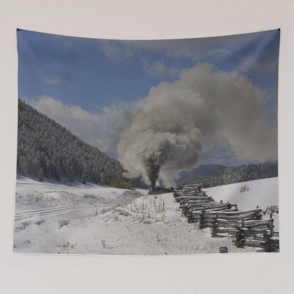 Item preview, Train in Snow with Fence designed and sold by Spattergull.