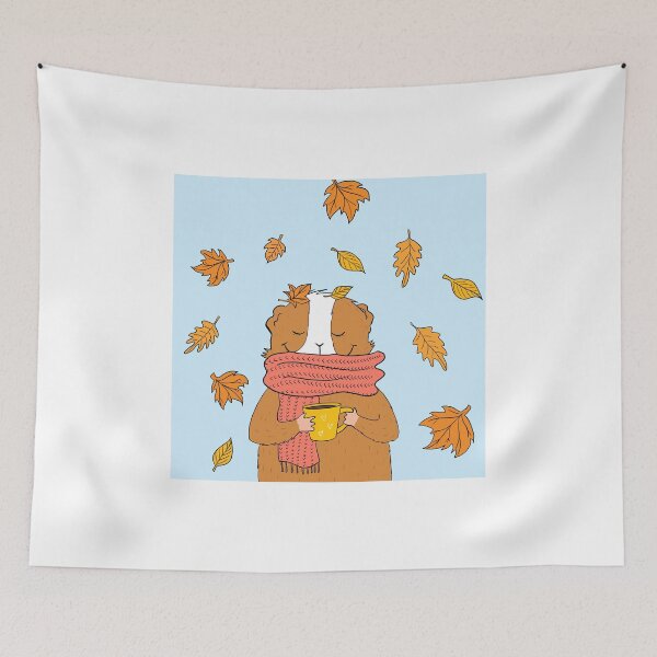 Item preview, Guinea pigs feeling autumn vibes  designed and sold by mondesign26.