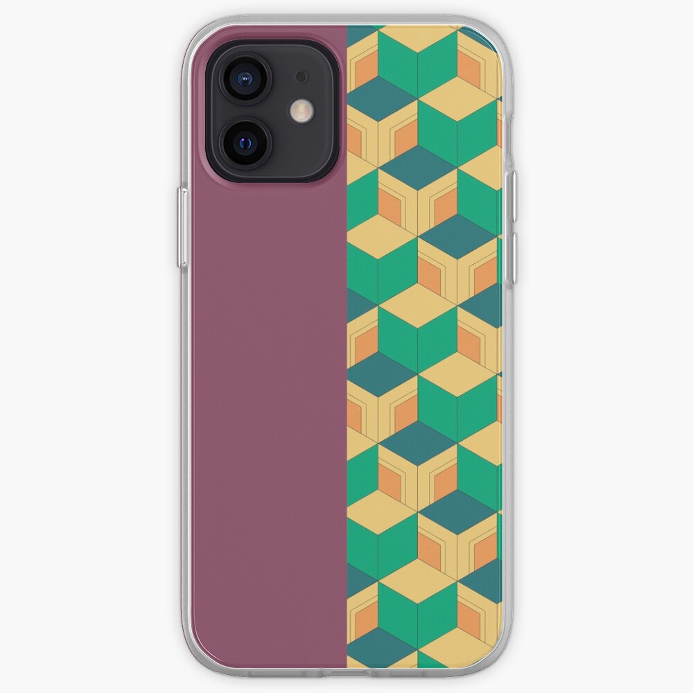 Demon Slayer Tomioka Giyuu haori pattern (1.1 - contrast) iPhone Case & Cover