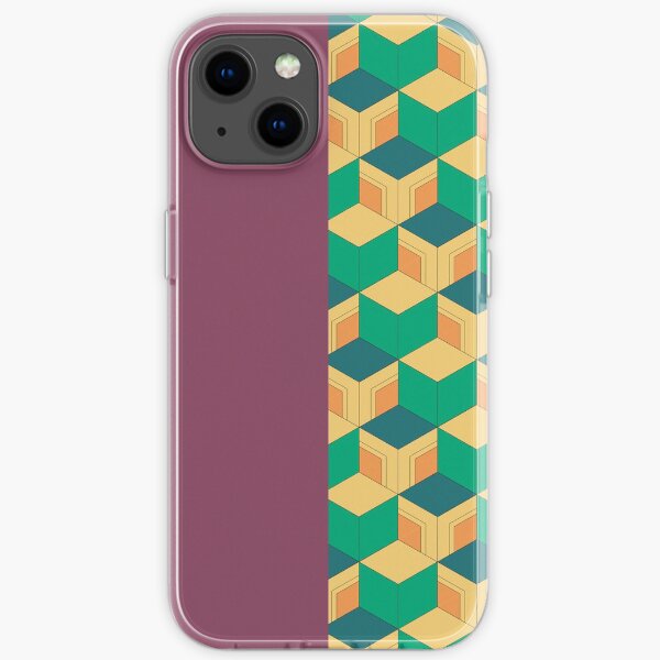 Demon Slayer Tomioka Giyuu haori pattern (1.1 - contrast) iPhone Soft Case