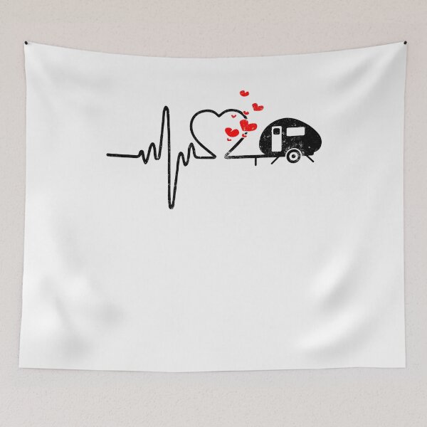 Item preview, Cute Heartbeat Camper Camping Campfire Lovers Gift designed and sold by findgreatshirts.