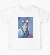 Polaris Whimsical Horse Art by Valentina Miletic Kids Tee