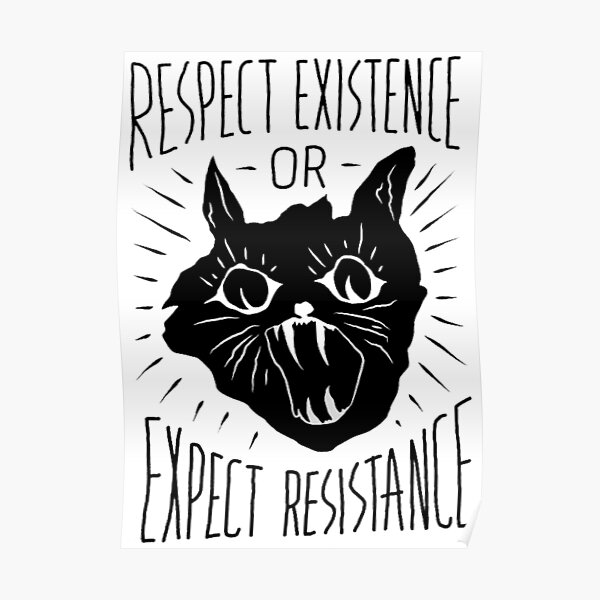 Respect Existance or Expect Resistance Poster