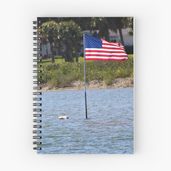 Item preview, American Flag Marking a Crab Pot designed and sold by banditandkoko.
