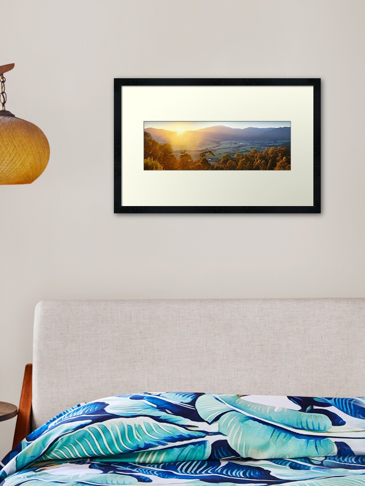 Thumbnail 2 of 7, Framed Art Print, Mt Beauty Township, Kiewa Valley, Victoria, Australia designed and sold by Chockstone.
